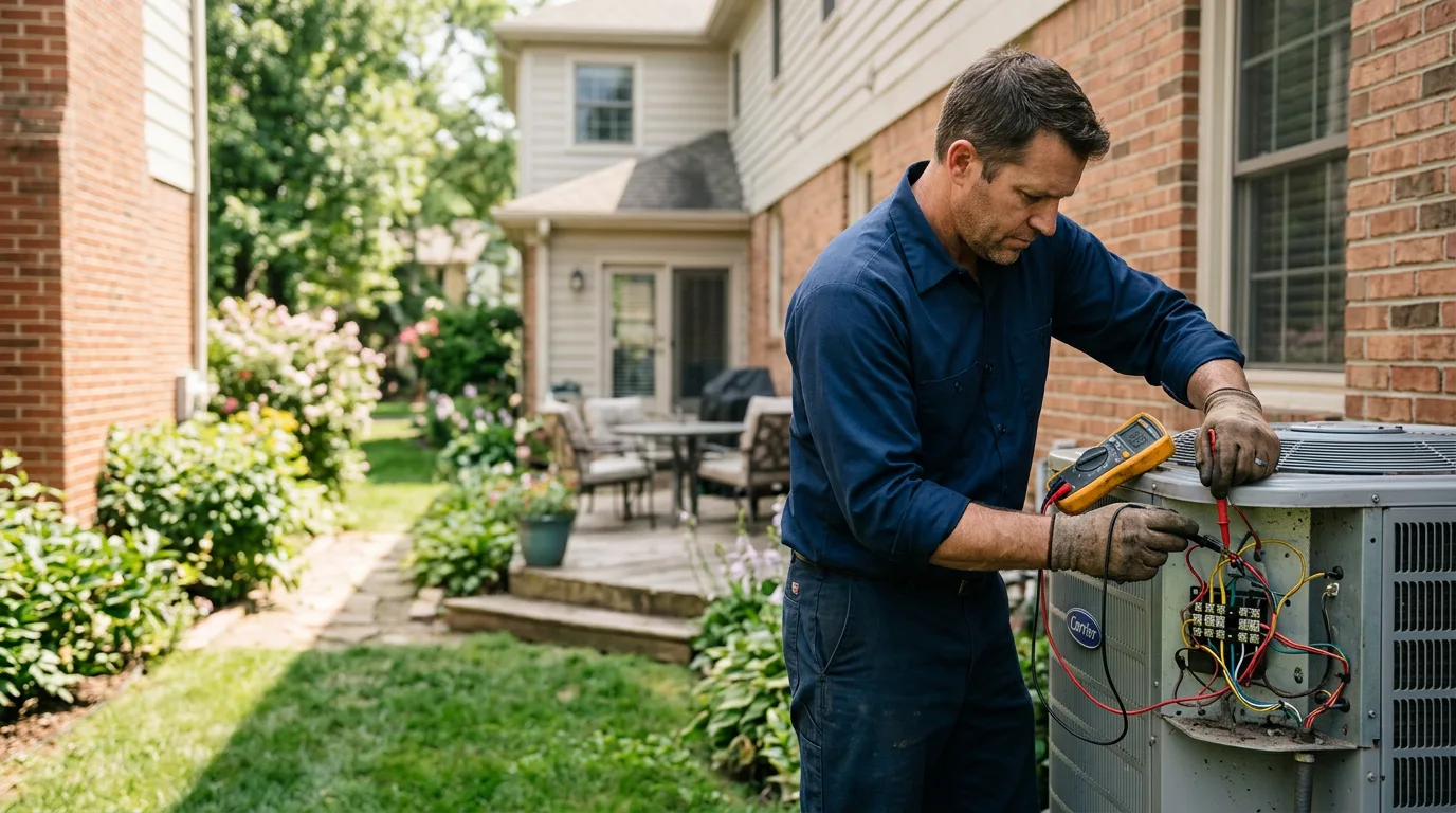 HVAC technician working near Burlington, IL